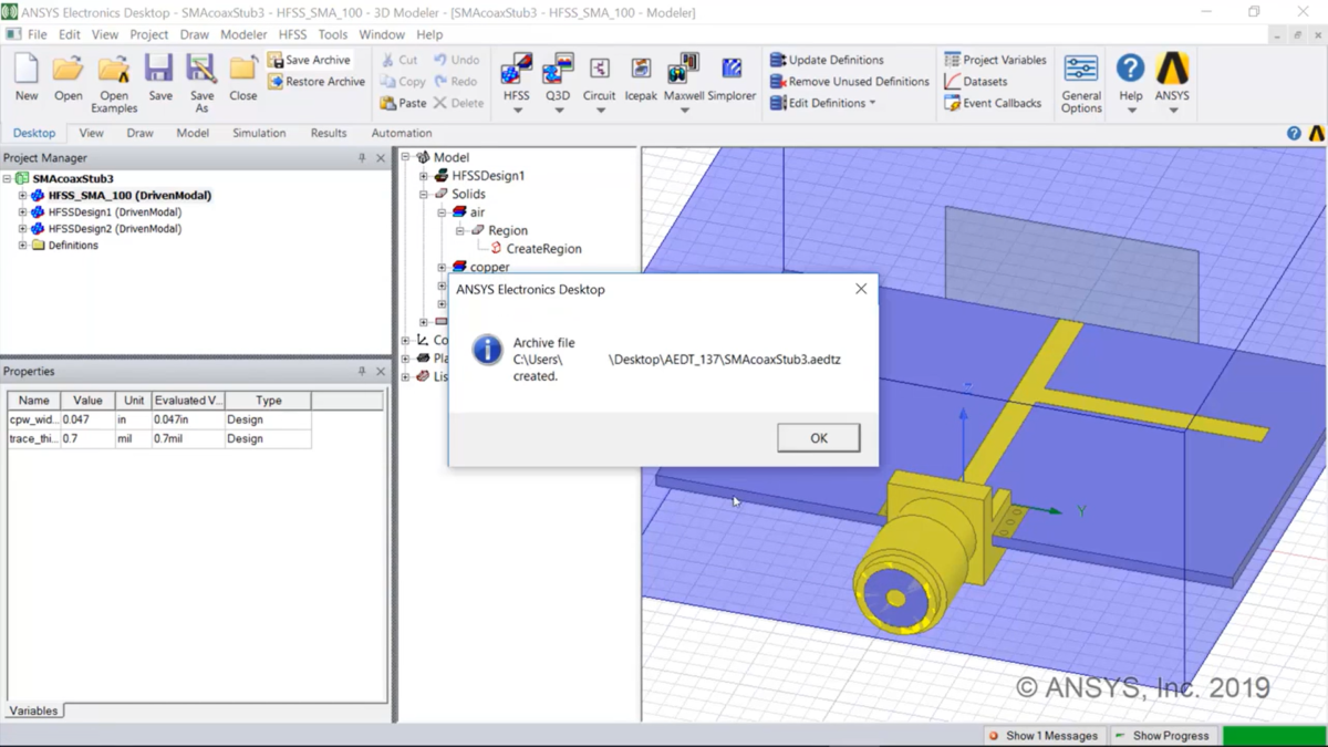 ANSYS HFSS 操作界面 04