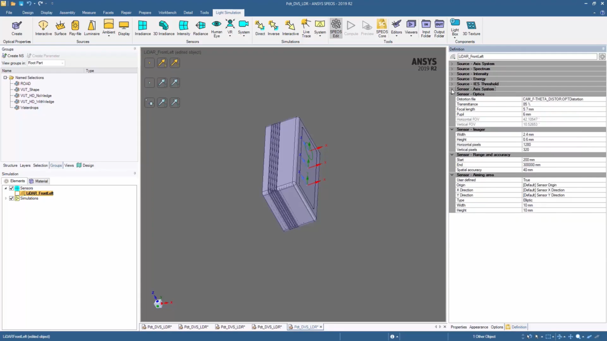 ANSYS SPEOS 操作界面 01