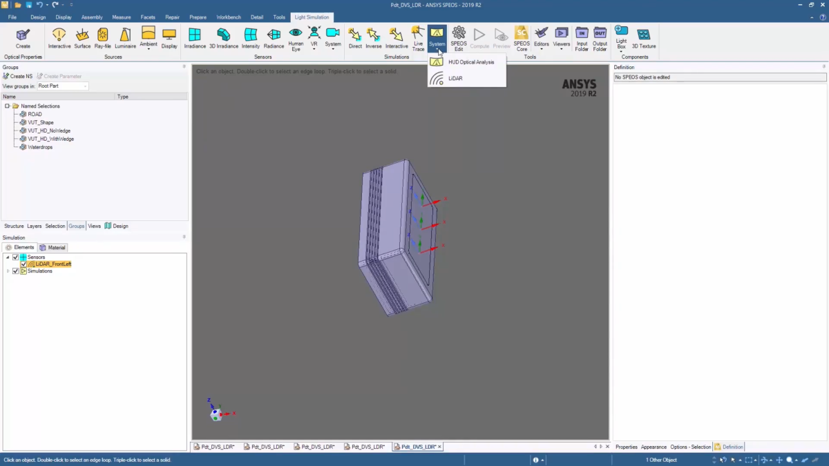 ANSYS SPEOS 操作界面 02