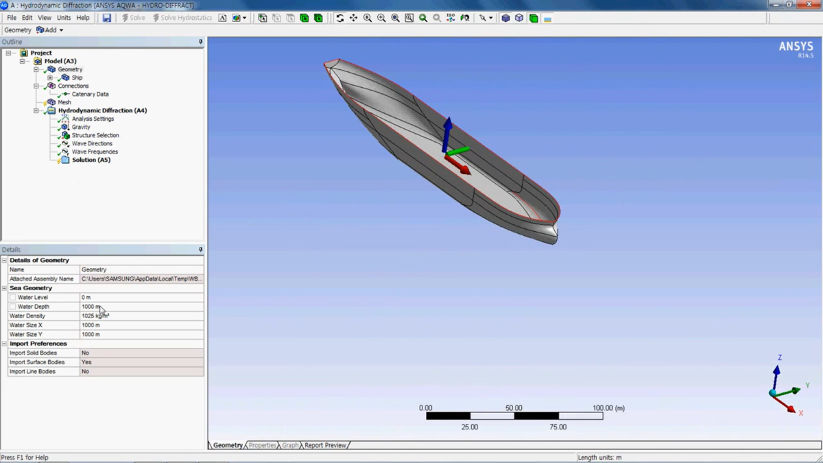 ANSYS AQWA 操作界面 03