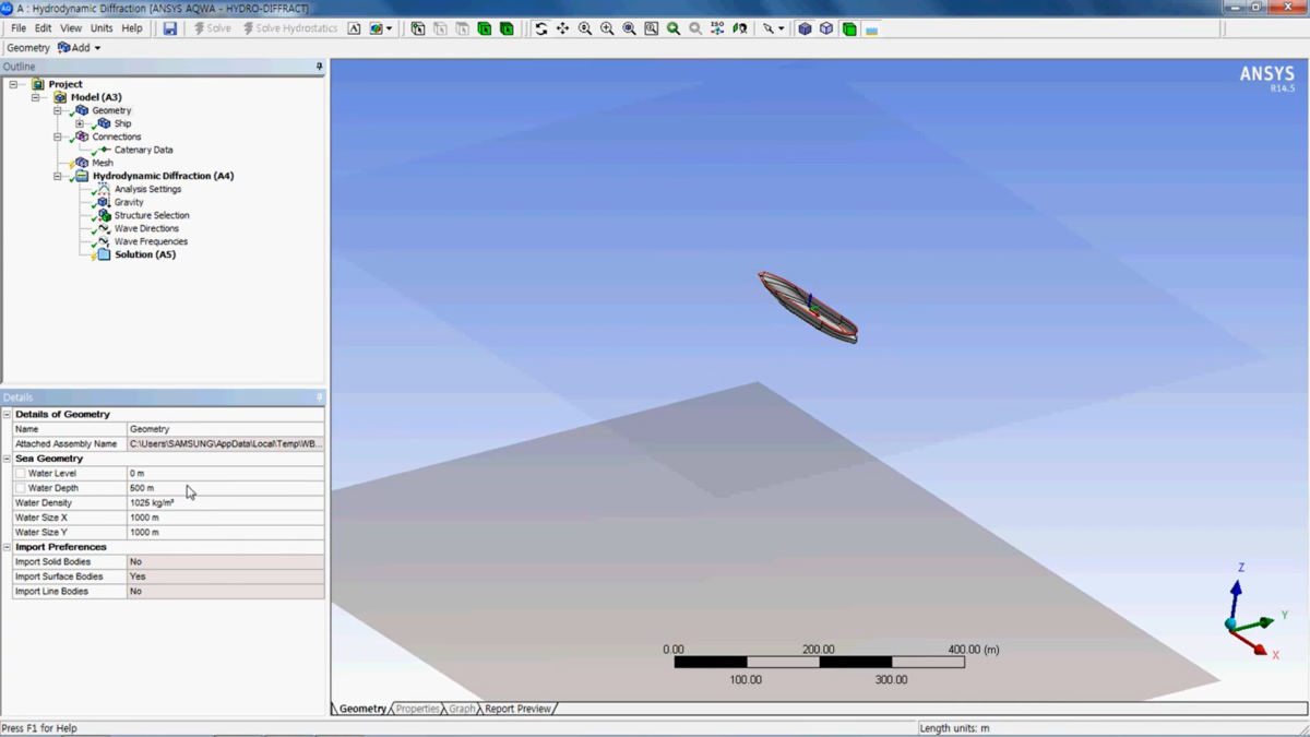 ANSYS AQWA 操作界面 04