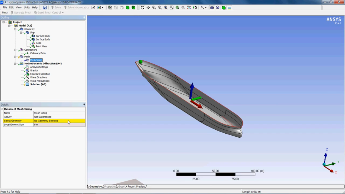 ANSYS AQWA 操作界面 05