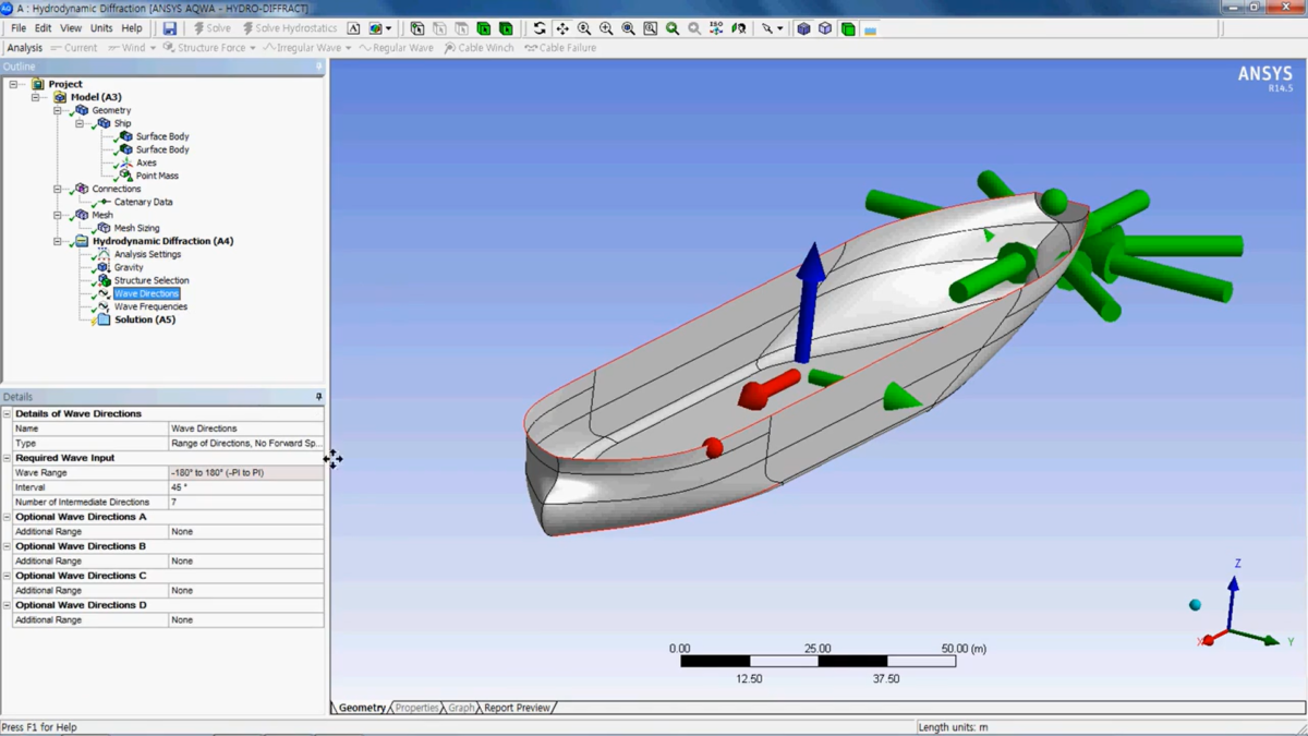 ANSYS AQWA 操作界面 06