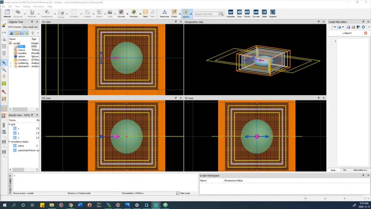 Ansys Lumerical 操作界面 01