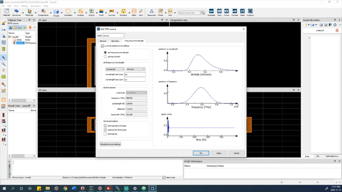 Ansys Lumerical 操作界面 04