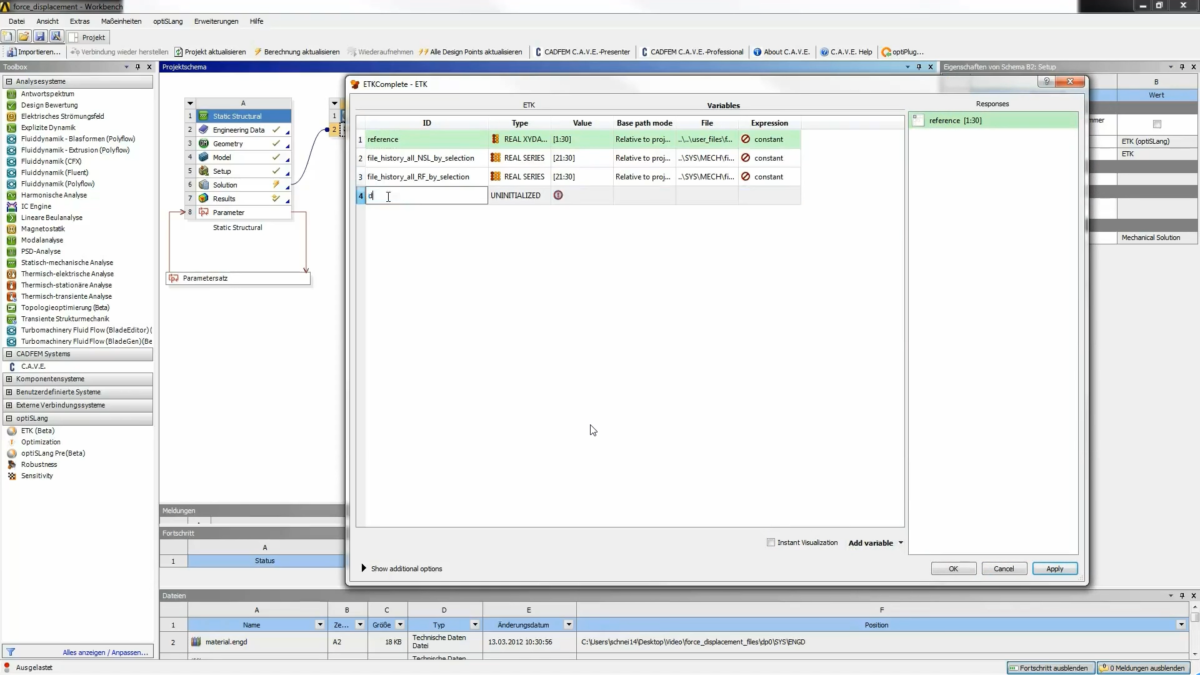 ANSYS optiSLang 操作界面 04