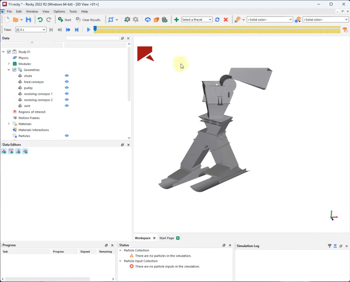 Ansys Rocky 操作界面 01