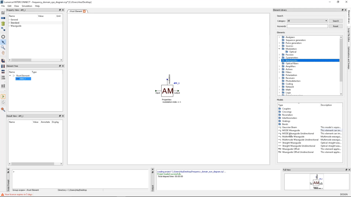 Ansys Lumerical INTERCONNECT 光子集成电路模拟器 操作界面 02