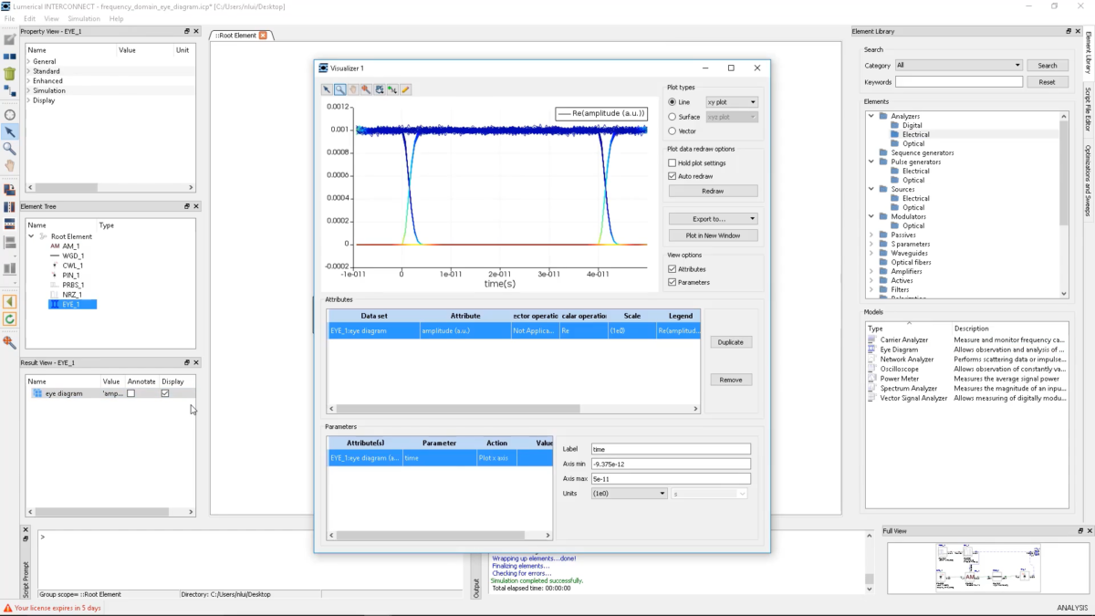 Ansys Lumerical INTERCONNECT 光子集成电路模拟器 操作界面 04