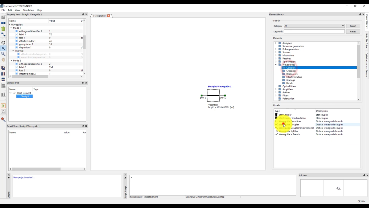 Ansys Lumerical INTERCONNECT 光子集成电路模拟器 操作界面 06