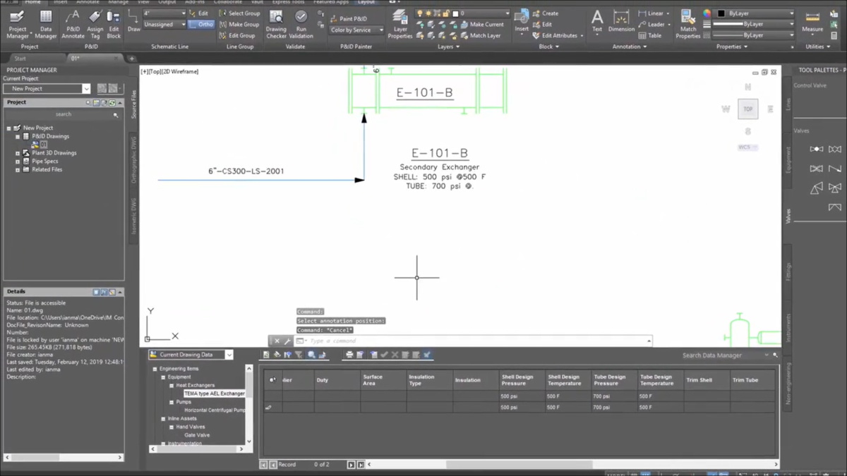 AutoCAD Plant 3D 操作界面 01