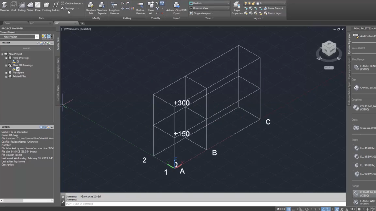 AutoCAD Plant 3D 操作界面 02