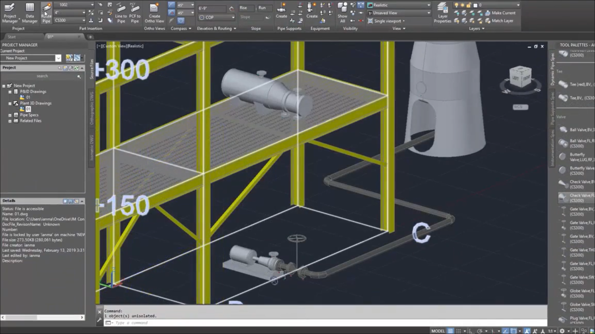 AutoCAD Plant 3D 操作界面 05