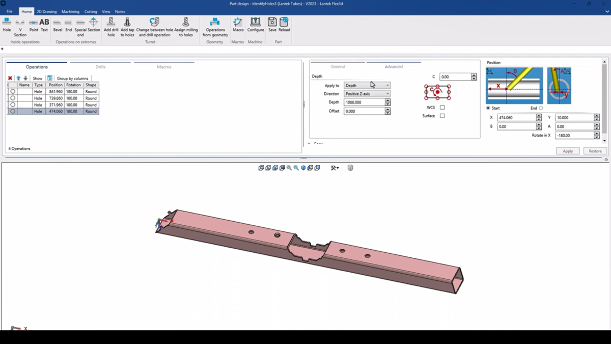 Lantek Flex3d 三维套料软件 操作界面 03