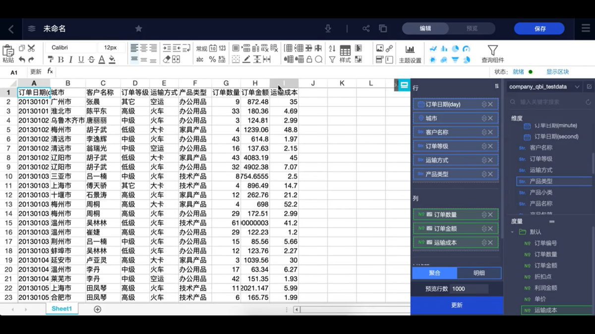 Quick BI 数据可视化分析平台 操作界面 02