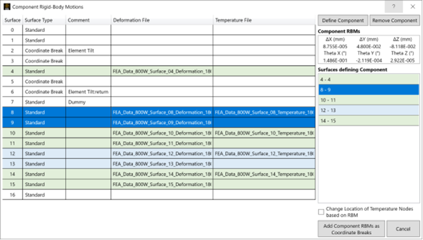 Ansys Zemax OpticStudio STAR组件刚体运动（支持于企业版）